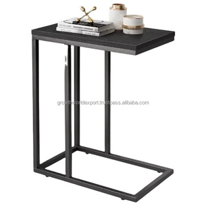 Mesa de Centro Redonda Negra Premium, Mueble Decorativo Elegante para Sala de Estar, Mesa de Pedestal de Diseño Moderno - Product Image 1