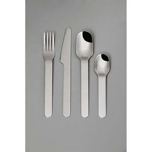 Cubiertos reales europeos con mango de diseño áspero plano plateado de acero inoxidable de lujo Juego de cubiertos New Look - Product Image 1