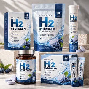 Comprimés effervescents végétaliens personnalisés à l'hydrogène moléculaire antioxydant, marque privée OEM ODM, 12 comprimés, supplément de santé Myrtille - Product Image 3