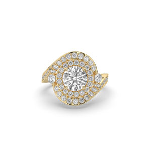 Anillo de Oro de 14 Quilates con Diamante Cultivado en Laboratorio de 2.85 Quilates, Corte Redondo, Diseño Elegante y Ligero, Joyería de Boda, Claridad VVS VS - Product Image 6