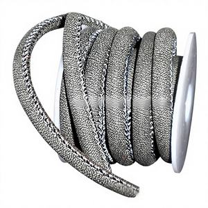 High Quality Olive Green Round Leather Cords Double Side <b>Stitched</b> for DIY Bracelet Crafting & Other <b>Jewelry</b> Accessories Hot Sale - Product Image 1