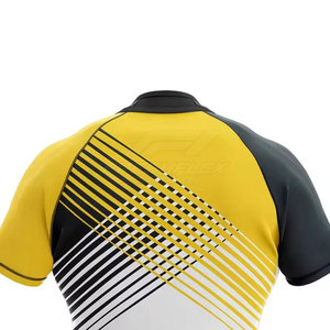 Maillot de rugby personnalisé, jersey sportif uni, écologique, 100% polyester respirant, manches courtes, tenue d'équipe pour joueurs adultes - Product Image 6