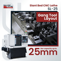 Máquina de Torneado CNC de Bancada Inclinada con Guía Lineal y Servomotor de China, 1500 kg de Capacidad, con Dispositivo de Herramienta Motorizada