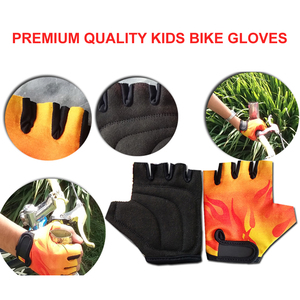 Guantes de bicicleta para niños, de poliéster, transpirables, ligeros, para ciclismo, minibicicleta, correa de muñeca ajustable, regalo de cumpleaños - Product Image 6