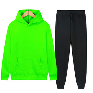 Survêtement unisexe vert fluo à fermeture éclair intégrale, design sportif, séchage rapide, polyester, pour le printemps, avec logo imprimé et poches latérales, LOGO personnalisé - Product Image 2