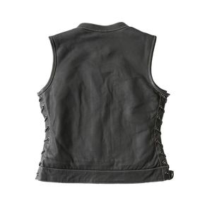 เสื้อกั๊กหนังสำหรับขี่มอเตอร์ไซค์ผู้หญิง - Product Image 2