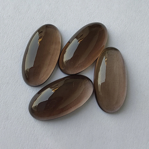 ควอตซ์สโมคกี้ธรรมชาติทรงรีขนาดใหญ่แบบคาโบชอง ด้านหลังแบน สำหรับทำเครื่องประดับ มีทุกขนาดให้เลือก - Product Image 3