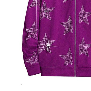 Most Demanded Design Men's Rhinestone Hoodies 100% Cotton Fleece Fabric Anti-Wrinkle Cheap Rate Best Designs Latest High Quality - Product Image 4
