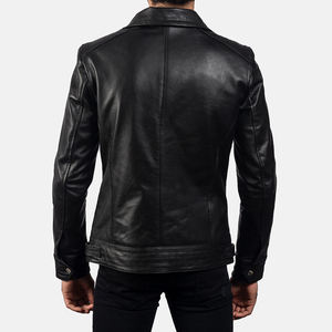 High Quality New Design Causal Wear Leather <b>Jacket</b> Customized Logo <b>Slim</b> <b>Fit</b> Real Leather Biker Winter <b>jacket</b> for men - Product Image 5