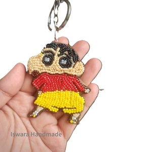 Handmade Glass Seed Beads Embroidery Keychain for <b>Women</b> and Girls Colorful Glass Seed Bead Embroidered Key Chain with Stylish - Product Image 4