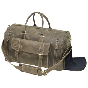 Vintage Crazy Horse Leather Duffle Bag <b>Men</b> Travel Weekender Overnight Gym Carry <b>On</b> Bag Custom Genuine Leather Luggage Bag - Product Image 5
