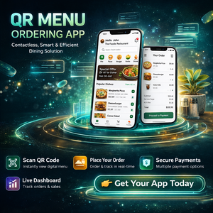 แอปพลิเคชันสั่งอาหารผ่าน QR Code ขั้นสูง รองรับอินเทอร์เน็ตบนมือถือ ใช้งานได้กับ MAC/Linux/ เซิร์ฟเวอร์เครือข่าย บริการรับประทานอาหารแบบไร้สัมผัส สั่งอาหารแบบเรียลไทม์ - Product Image 1