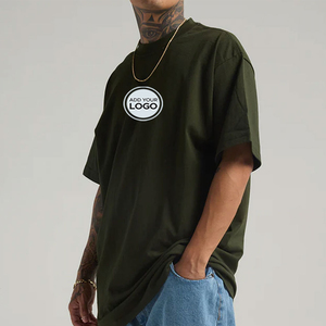 Wholesale Loose Fit T <b>Shirt</b> 280 GSM <b>Thick</b> Cotton Heavy Weight Boxy Cut Plain Streetwear T-<b>Shirt</b> Private Label OEM - Product Image 1