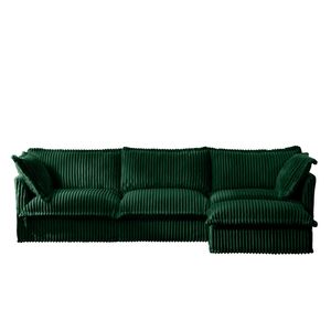 Divano Sezionale Moderno a L Oversize con Rivestimento, Comodo Divano Cloud con Seduta Profonda, Pouf Convertibile per Soggiorno - Product Image 4