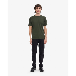T-shirt uni à col rond et manches courtes pour homme, coupe classique, jersey naturel, épaules droites, personnalisable, OEM, vente en gros, usine de vêtements, exportation - Product Image 5