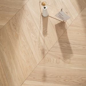 Suelo de Madera Chevron de Roble de Grado AB de 15 mm/4 mm, Suelo de Madera Real Chevron de Color Natural, Parqué con Certificación FSC CE - Product Image 2