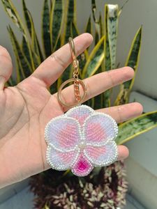 Handmade Embroidery Beaded Floral <b>Keychain</b> with Intricate Handcrafted Design for Bags Keys and Backpacks - Product Image 2