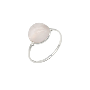 Bague Solitaire en Quartz Rose Naturel Rond de 9 mm, en Argent Sterling 925, Bague en Cristal de Guérison Faite à la Main, Bijou Tendance - Product Image 6