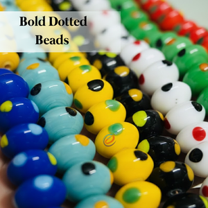 Cuentas Redondas de Vidrio Lampwork Hechas a Mano con Diseño de Puntos de Colores |   Cuentas Sueltas Estilo Murano Surtidas, Longitud del Hilo de 8 Pulgadas para - Product Image 2