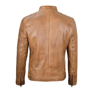 Chaqueta de cuero, color personalizable, talla personalizable, estilo urbano, producto de alta calidad, piel de vaca, cuero suave - Product Image 5