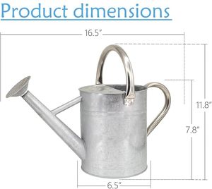 Regadera Metálica Artística Ecológica con Patrón Grabado Antiguo para Decoración de Balcón, Jardín y Hogar - Product Image 2