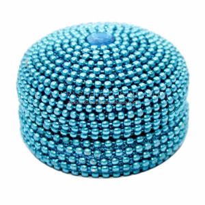 Boîte de rangement pour bijoux de luxe, rouge, en métal perlé, style moderne, décoration de table, pour emballage de bijoux personnalisé - Product Image 4