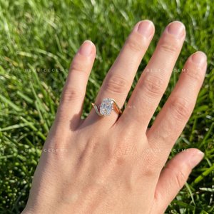 925 Silver Moissanite Fashion Ring Round Brilliant Cut Brilliant Sparkle Elegant Fine Jewelry Gift <b>for</b> Women - Product Image 2