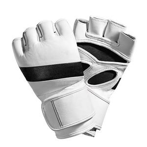 Guantes Profesionales de Cuero de Medio Dedo para Grappling, con Absorción de Humedad y Cierre de Cordones para MMA, Logotipo Personalizado, Diseño Propio, Bajo Precio - Product Image 6