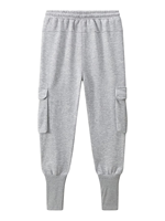 Men's Gray Corduroy Breathable Eco-Friendly Plus Size Cargo Casual Joggers Mid Waist Drawstring Loose Fit Pockets Autumn Wear