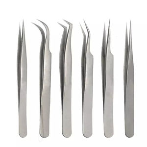 Pinces à cils en acier inoxydable, pinces à cils et à sourcils à pointe fine, précision 10 mm de longueur - Product Image 6