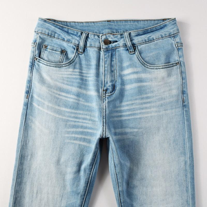 Pantalones vaqueros de corte bootcut para hombre, con efecto desgastado, lavado Monkey, denim rasgado, cintura media, estilo hip hop y streetwear - Product Image 2