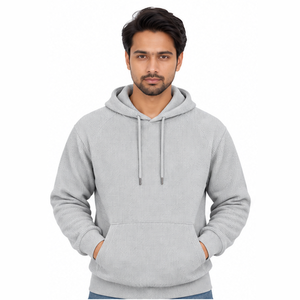 <b>Mens</b> Waffle Knit Pullover Hoodie <b>Thermal</b> Long Sleeve Casual Sports Winter Streetwear Custom Hooded Sweatshirt Wholesale Apparel - Product Image 1