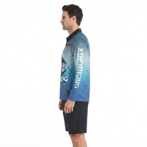 เสื้อโปโลตกปลาแบบกำหนดเอง โพลีเอสเตอร์ แขนยาว UPF 50+ ชุดตกปลา OEM โดย olinc sports - Product Image 3