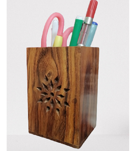 Wood <b>Pen</b> Holder <b>Multi</b> Purpose Use Pencil Cup Pot Desk Organizer <b>Pen</b> Stand Crafts 4 Pieces Wood <b>Pen</b> Holder - Product Image 2
