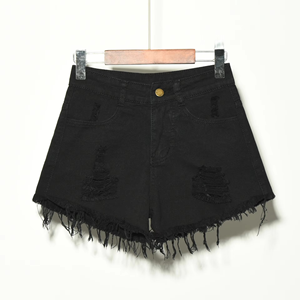 Shorts en jean déchirés extensibles pour femmes, taille plus, pour l'été, pour jeunes filles et femmes - Product Image 4