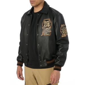 Vestes en cuir Avirex personnalisées avec logo imprimé, élégantes, en cuir véritable, best-sellers, imperméables, pour hommes - Product Image 3