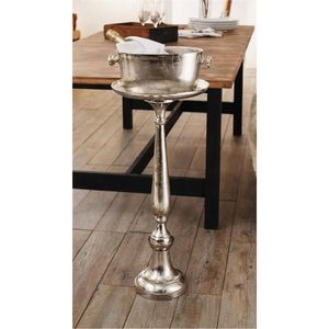 Cubo de Vino Plateado Antiguo, Enfriador de Champán Decorativo, Elegante Tina de Hielo Metálica para Hotel, Hostelería, Bar, Decoración - Product Image 2