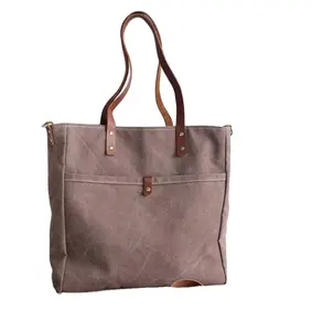 Bolso de compras de lona grande y elegante para mamás, práctico y portátil con diseño vintage para la temporada de invierno - Product Image 1