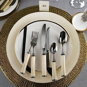 Designer Bone Handle Cutlery Set 304 Stainless Steel Wedding <b>Flatware</b> Sets - Product Image 6