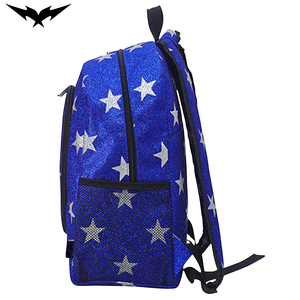 Premium Quality Women's Waterproof <b>Backpack</b> Glitter Cheerleading Design with Zipper Closure for <b>Kids</b> - Product Image 2