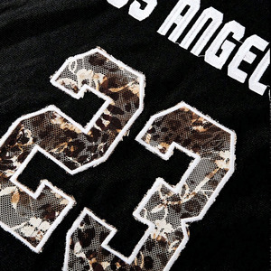 Maillot de football américain personnalisé en maille premium, col en V, style streetwear, avec numéro brodé, uniforme d'équipe, OEM, marque privée personnalisée - Product Image 6