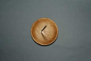 Support d'encens artisanal en bois de chêne massif, bol rond, cendrier, décoration minimaliste zen pour table, art décoratif - Product Image 2