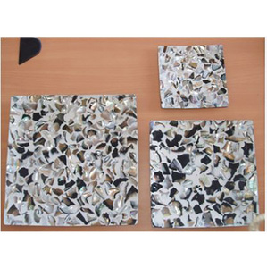 Juego de platos de mosaico, artículos de vidrio y manteles individuales con diseño de piel negra, tamaño 30x30cm/25x25cm/16x16cm - Product Image 1