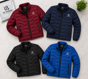 Chaqueta Acolchada Ligera Personalizada para Hombre, Chaqueta de Invierno con Cierre, Informal, para Exteriores, de Poliéster, Fabricante OEM ODM - Product Image 2
