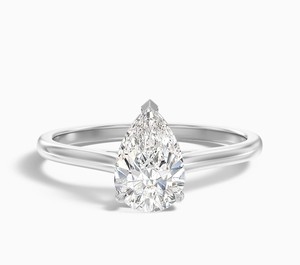 Pear Cut Moissanite 925 Sterling Silver Rhodium Plated Claw Setting Luxury Engagement Wedding Party Promise <b>Ring</b> <b>Dainty</b> - Product Image 1
