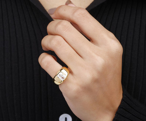 แหวนทองคำ 10K/14K ดีไซน์ทันสมัย ประดับเพชรแล็บ ตัวอักษร B  แหวนของขวัญสำหรับเธอ เหมาะสำหรับงานแต่งงาน - วันครบรอบ - วันเกิด - Product Image 4