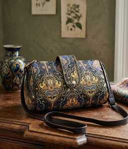 Sac à bandoulière souple vintage à imprimé cachemire, écologique, pour soirée, avec poignée, capacité 1,5 L, pour femme élégante - Product Image 1