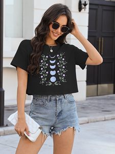 เสื้อยืดครอปพิมพ์ลายสำหรับผู้หญิง ทรงหลวม แขนสั้น เสื้อฤดูร้อน ขายส่งจำนวนมาก - Product Image 5