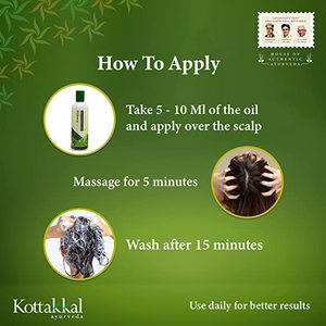 Kottakkal <b>Hair</b> Nourishing & Repairing <b>Oil</b> Herbal <b>Ayurvedic</b> Concentration Formula for Adults - Product Image 5
