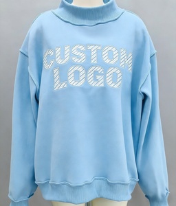 Sweat-shirts réversibles pour femmes, col rond, manches longues, imperméables, respirants, en coton/bambou, avec impression de logo personnalisé, pour l'automne - Product Image 2